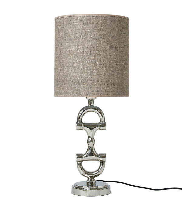 BIT Lamp stand Silver including Nature Linnen Shade.