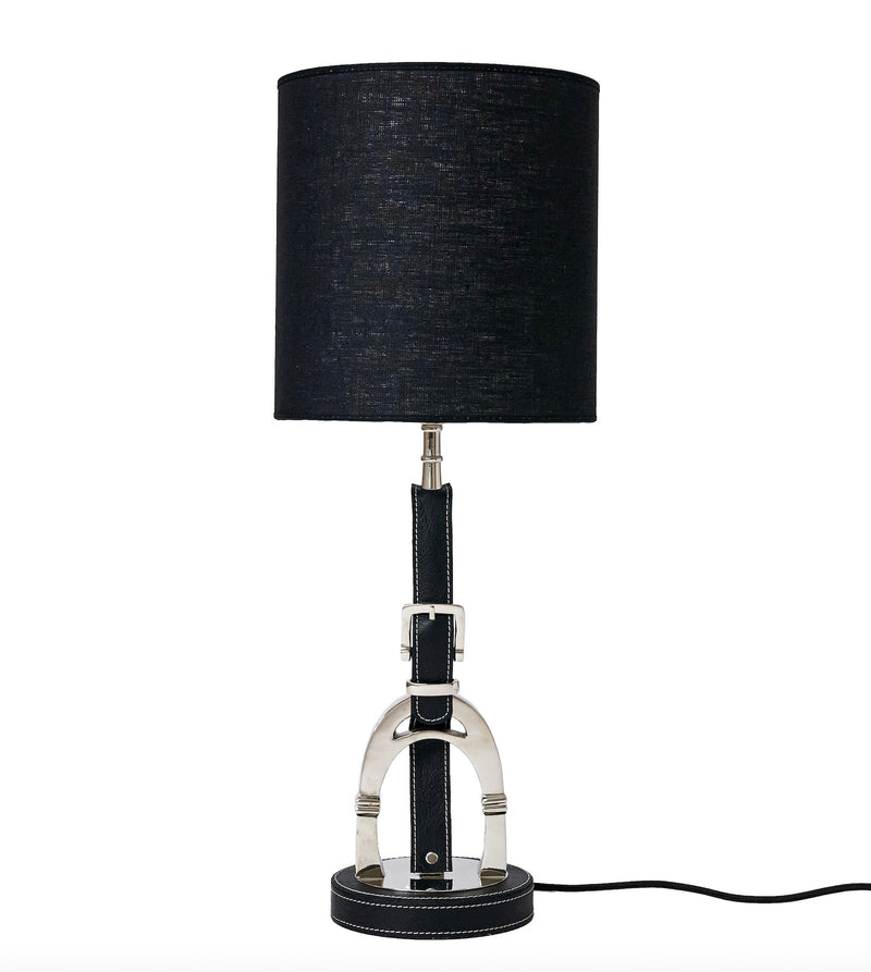 Luxury Stirrup Lamp with Leather.