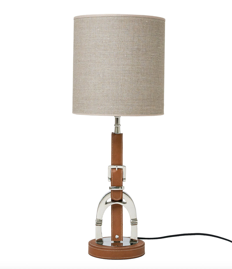 Luxury Stirrup Lamp with Leather.