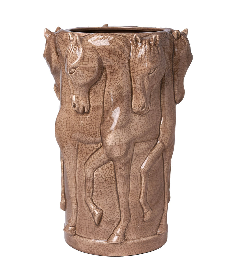 PORTABELLA CRACK CERAMIC VASE DANCING HORSES