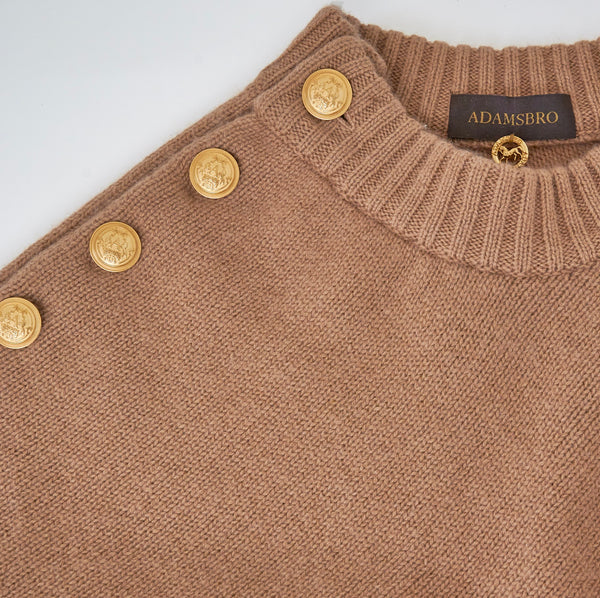 ADAMSBRO SOLID CASHMERE PONCHO CAMEL