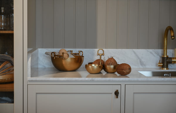 Snaffle Bit Serving Bowl BRASS