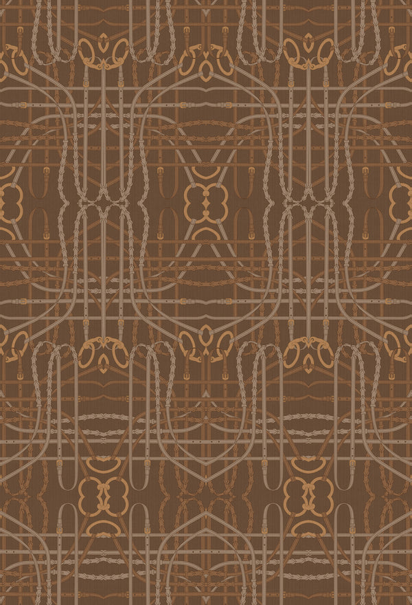 17-09-024-45 Wallpaper Bridle Dark Brown