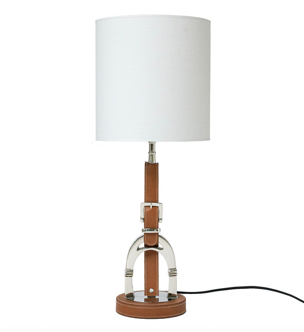 Luxury Stirrup Lamp with Leather .