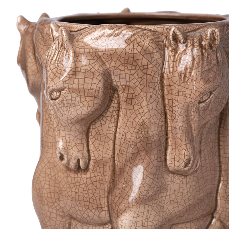 PORTABELLA CRACK CERAMIC VASE DANCING HORSES