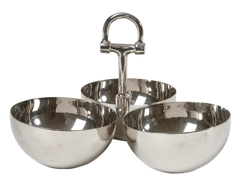 Triple Nut Bowl Silver