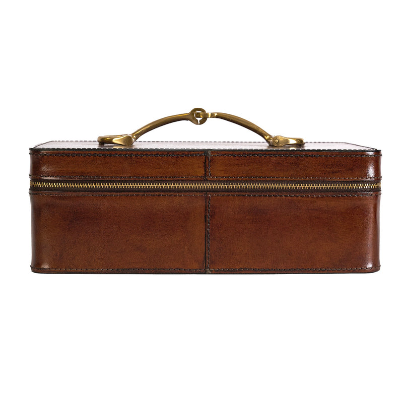 Leather Jewellery Box/ Toiletry Bag Burgundy – Adamsbro International